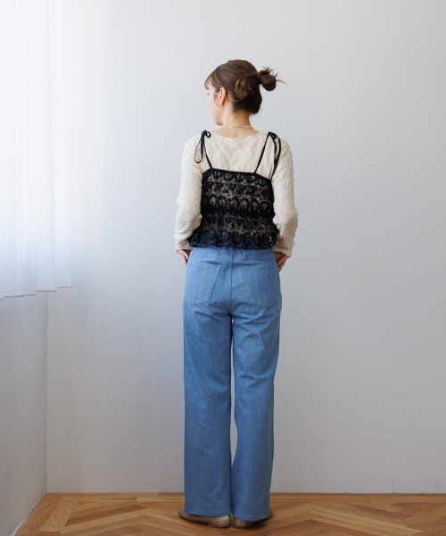 flower（フラワー）の「シャビーレーストップ（Tシャツ/カットソー・レディース・アイボリー/ブラック・FREE）」の16枚目の写真