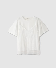 Idnes Tシャツ×レースキャミセット
