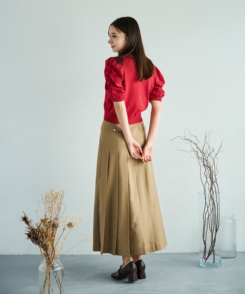 31 Sons de mode（トランテアン　ソン　ドゥ　モード）の「2025秋冬新作 セミフレアプリーツスカート（スカート・レディース・グレー/キャメル・M/S）」の11枚目の写真