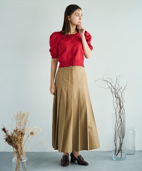 31 Sons de mode（トランテアン　ソン　ドゥ　モード）の「2025秋冬新作 セミフレアプリーツスカート（スカート・レディース・グレー/キャメル・M/S）」の13枚目の写真