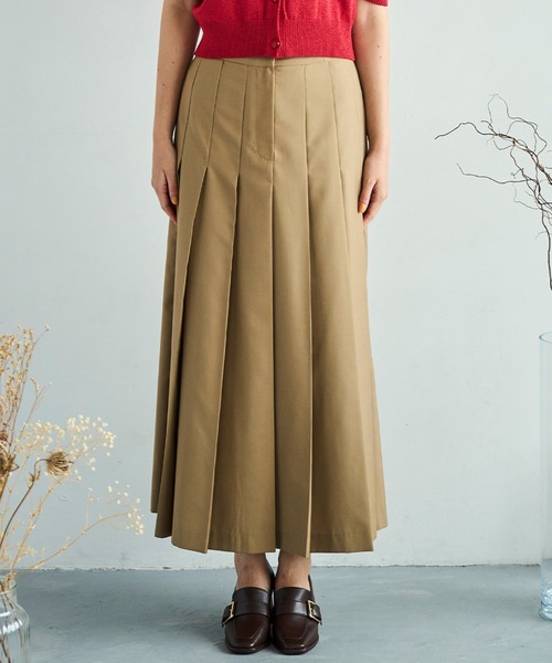 31 Sons de mode（トランテアン　ソン　ドゥ　モード）の「2025秋冬新作 セミフレアプリーツスカート（スカート・レディース・グレー/キャメル・M/S）」の10枚目の写真