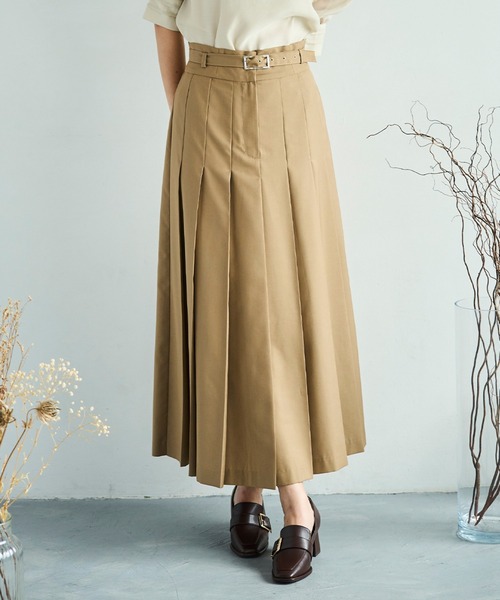 31 Sons de mode（トランテアン　ソン　ドゥ　モード）の「2025秋冬新作 セミフレアプリーツスカート（スカート・レディース・グレー/キャメル・M/S）」の15枚目の写真