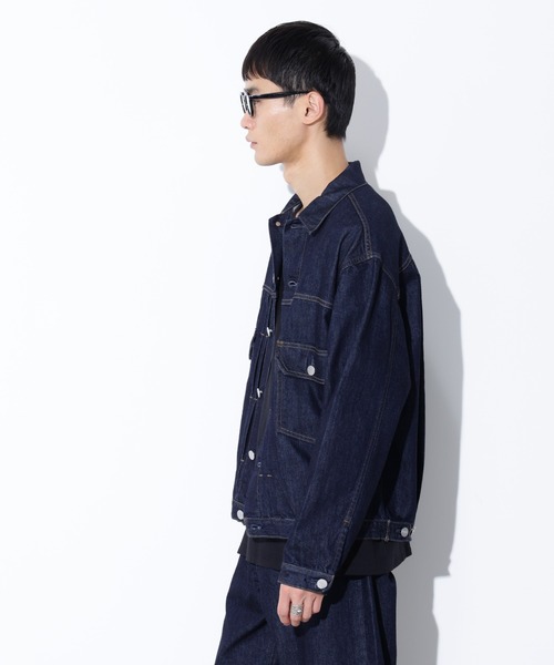 AUTHENコラボ SILKNIZED DENIM トラッカージャケット
