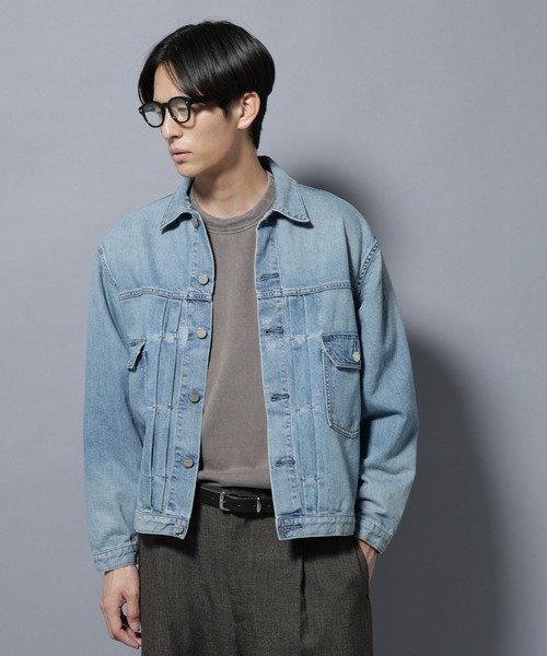 AUTHENコラボ SILKNIZED DENIM トラッカージャケット