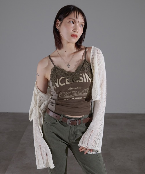 apres jour mignon(アプレジュールミニョン)の「透かし編みボレロ【ZOZOTOWN限定アイテム】(Tシャツ/カットソー・レディース・ブラウン系その他/アイボリー/ブラック・X-LARGE/フリー)」の11枚目の写真