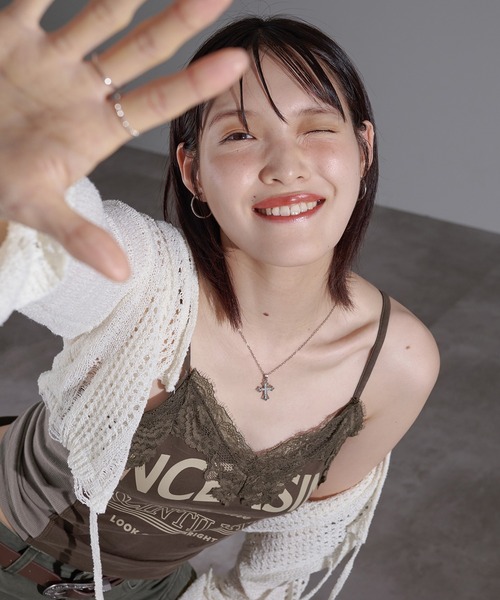apres jour mignon(アプレジュールミニョン)の「透かし編みボレロ【ZOZOTOWN限定アイテム】(Tシャツ/カットソー・レディース・ブラウン系その他/アイボリー/ブラック・X-LARGE/フリー)」の17枚目の写真