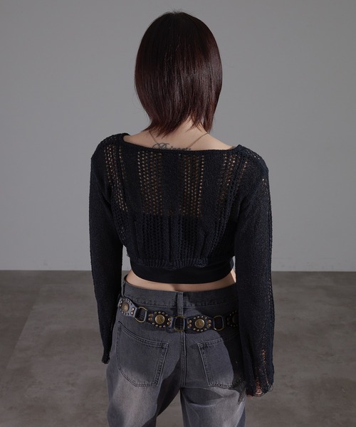 apres jour mignon(アプレジュールミニョン)の「透かし編みボレロ【ZOZOTOWN限定アイテム】(Tシャツ/カットソー・レディース・ブラウン系その他/アイボリー/ブラック・X-LARGE/フリー)」の21枚目の写真