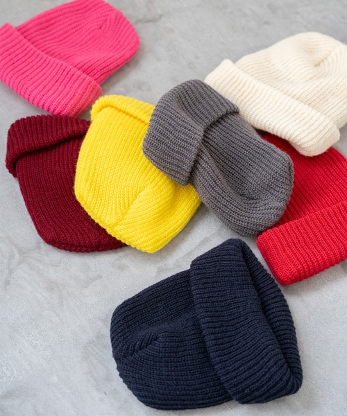 FRUIT OF THE LOOM（フルーツオブザルーム）の「【FRUIT OF THE LOOM】EX SIMPLE KNIT WATCH /ニットワッチ（ニットキャップ/ビーニー・メンズ・ピンク/レッド/ホワイト/エンジ/オレンジ/イエロー/グレー/ブルー/オフホワイト/ブラック/杢グレー/ネイビー・FREE）」の20枚目の写真