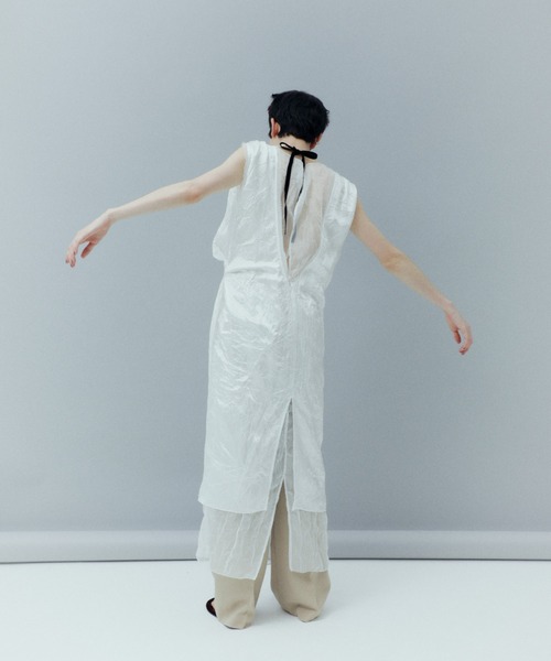 PROVOKE (プロヴォーク)の「LAYERED N/S DRESS(ワンピース・レディース・ホワイト/ブラック・FREE)」の3枚目の写真