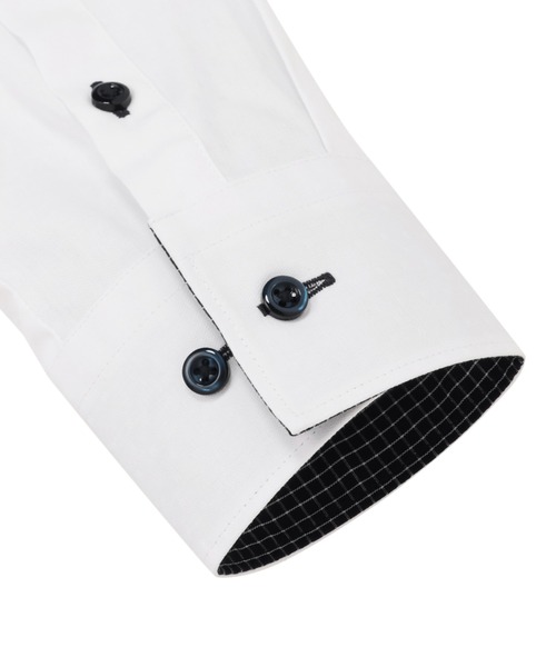 TOKYO SHIRTS(トウキョウシャツ)の「【透け防止】 形態安定ノーアイロン レギュラー 長袖ビジネスワイシャツ(ビジネスシャツ・レディース・ホワイト・S/M/L/LL/XL)」の4枚目の写真