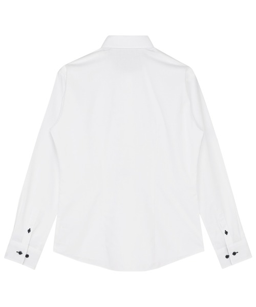 TOKYO SHIRTS(トウキョウシャツ)の「【透け防止】 形態安定ノーアイロン レギュラー 長袖ビジネスワイシャツ(ビジネスシャツ・レディース・ホワイト・S/M/L/LL/XL)」の2枚目の写真