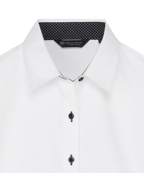 TOKYO SHIRTS(トウキョウシャツ)の「【透け防止】 形態安定ノーアイロン レギュラー 長袖ビジネスワイシャツ(ビジネスシャツ・レディース・ホワイト・S/M/L/LL/XL)」の3枚目の写真