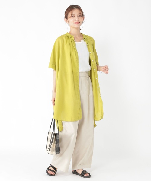 studio CLIP（スタディオクリップ）の「【接触冷感】タックワイドパンツ[プチ・プラスサイズあり]（その他パンツ・レディース・ベージュ/チャコール/ネイビー/アイボリー・MEDIUM/PF/ﾌﾘｰ(L)/LARGE）」の13枚目の写真