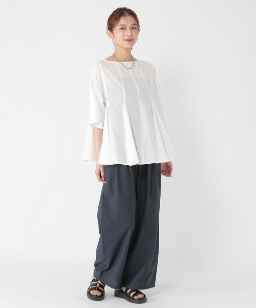 接触冷感】タックワイドパンツ[プチ・プラスサイズあり]（その他