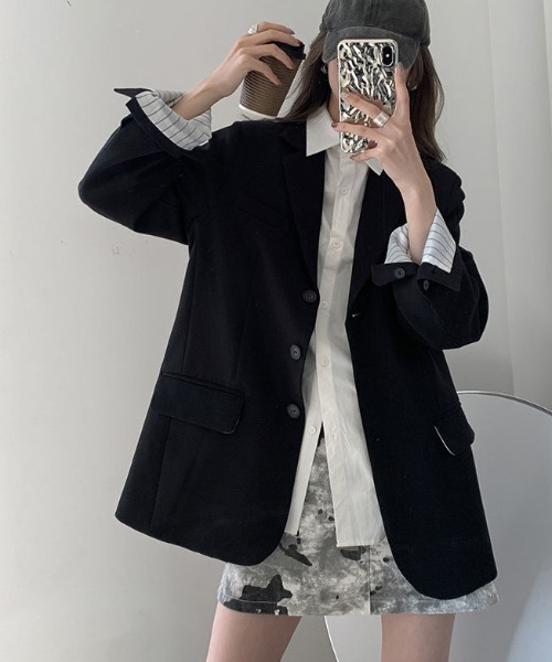 cammie(キャミー)の「シンプルシャツ(シャツ/ブラウス・レディース・ホワイト/ブルー・LARGE/MEDIUM)」の4枚目の写真