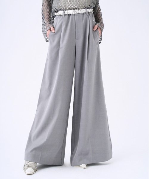 Studs pocket buggy flare pants スタッズポケットフレアパンツ