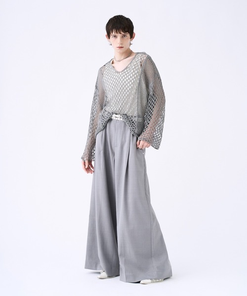 Studs pocket buggy flare pants スタッズポケットフレアパンツ