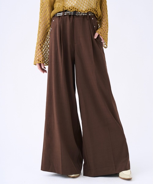 seyto（セイト）の「Studs pocket buggy flare pants スタッズ