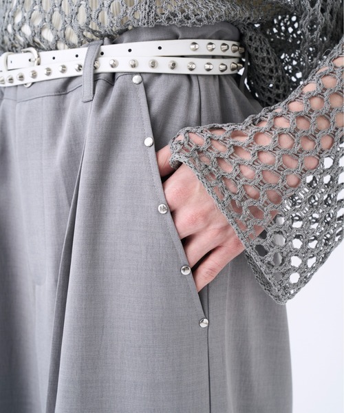 seyto サイズ2 / スタッズポケットフレアパンツ Studs pocket buggy flare pants スタッズポケットフレアパンツ