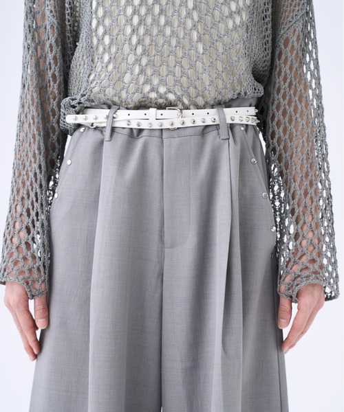 Studs pocket buggy flare pants スタッズポケットフレアパンツ