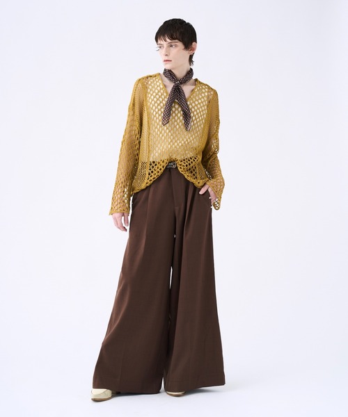 Studs pocket buggy flare pants スタッズポケットフレアパンツ