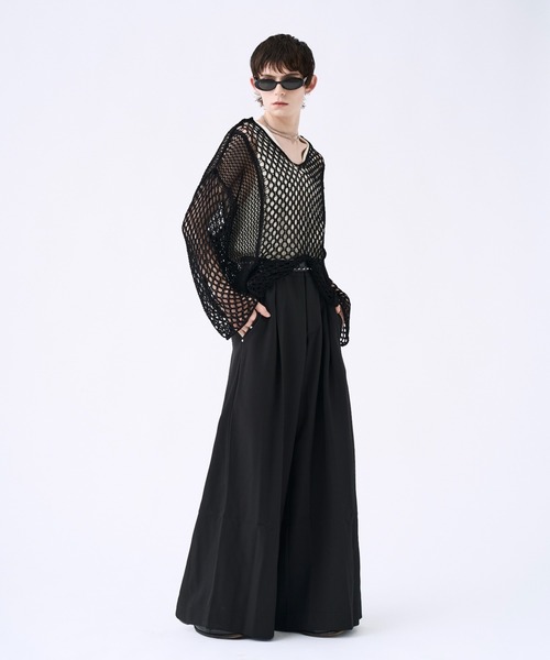 seyto（セイト）の「Studs pocket buggy flare pants スタッズ
