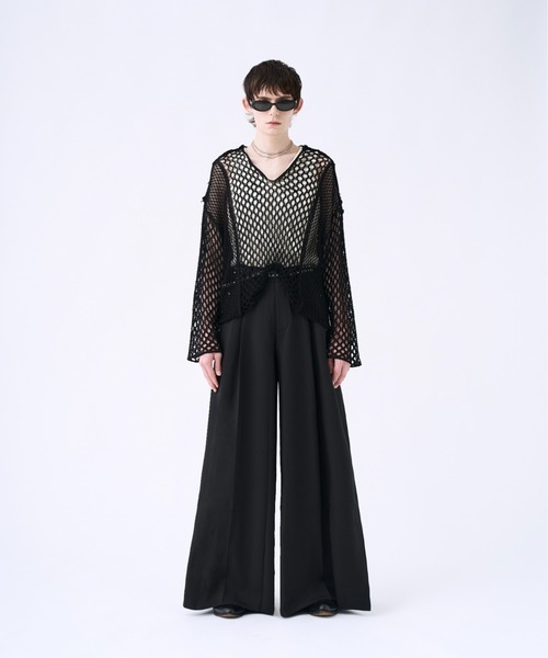 seyto セイト　サイズ3　/ スタッズポケットフレアパンツ Studs pocket buggy flare pants スタッズポケットフレアパンツ