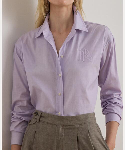 LAUREN RALPH LAUREN（ローレン ラルフ ローレン）の「リラックス フィット コットン シャツ（シャツ/ブラウス・レディース・パープル系3・XXS/XS/M/S）」の7枚目の写真