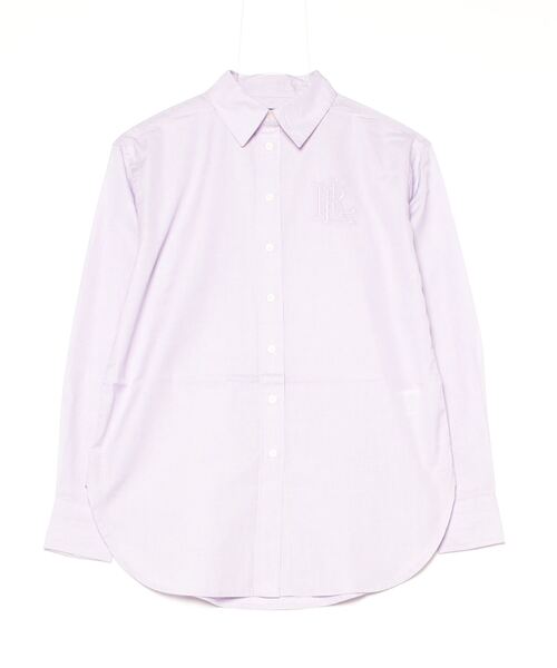 LAUREN RALPH LAUREN（ローレン ラルフ ローレン）の「リラックス フィット コットン シャツ（シャツ/ブラウス・レディース・パープル系3・XXS/XS/M/S）」の2枚目の写真