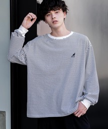 KANGOL | KANGOL カンゴール 別注コラボオーバーサイズワンポイントロゴ刺繍長袖Tシャツ(Tシャツ/カットソー)