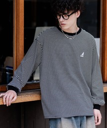 KANGOL カンゴール 別注コラボオーバーサイズワンポイントロゴ刺繍長袖Tシャツ