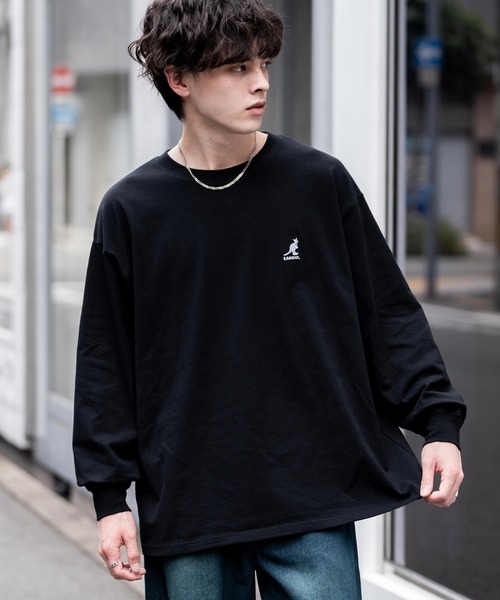 KANGOL(カンゴール)の「KANGOL カンゴール 別注コラボオーバーサイズワンポイントロゴ刺繍長袖Tシャツ(Tシャツ/カットソー・メンズ・ホワイト/ネイビー/ブラック/ホワイト系/ブラック系/チャコール/ブルー・M/L/XL)」の20枚目の写真