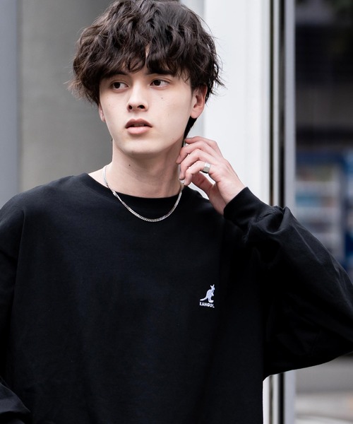 KANGOL(カンゴール)の「KANGOL カンゴール 別注コラボオーバーサイズワンポイントロゴ刺繍長袖Tシャツ(Tシャツ/カットソー・メンズ・ホワイト/ネイビー/ブラック/ホワイト系/ブラック系/チャコール/ブルー・M/L/XL)」の22枚目の写真