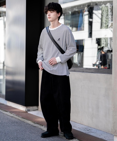 KANGOL(カンゴール)の「KANGOL カンゴール 別注コラボオーバーサイズワンポイントロゴ刺繍長袖Tシャツ(Tシャツ/カットソー・メンズ・ホワイト/ネイビー/ブラック/ホワイト系/ブラック系/チャコール/ブルー・M/L/XL)」の18枚目の写真