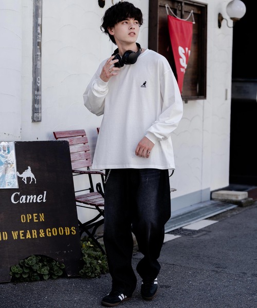 KANGOL(カンゴール)の「KANGOL カンゴール 別注コラボオーバーサイズワンポイントロゴ刺繍長袖Tシャツ(Tシャツ/カットソー・メンズ・ホワイト/ネイビー/ブラック/ホワイト系/ブラック系/チャコール/ブルー・M/L/XL)」の11枚目の写真