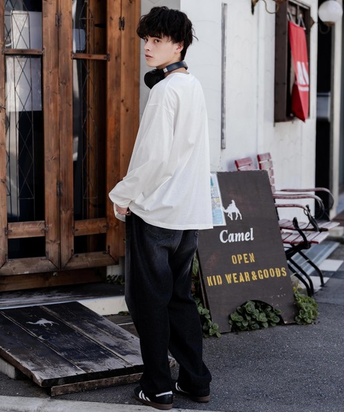 KANGOL(カンゴール)の「KANGOL カンゴール 別注コラボオーバーサイズワンポイントロゴ刺繍長袖Tシャツ(Tシャツ/カットソー・メンズ・ホワイト/ネイビー/ブラック/ホワイト系/ブラック系/チャコール/ブルー・M/L/XL)」の12枚目の写真