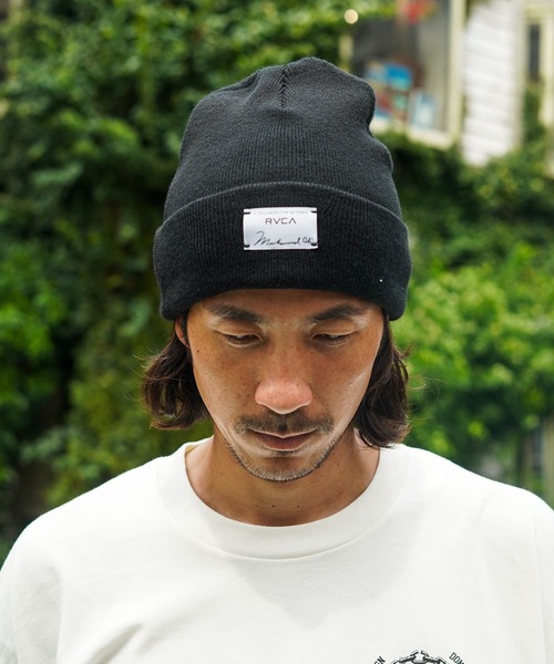 RVCA(ルーカ)の「RVCA メンズ VA X ALI BEANIE ビーニー 【2025年秋冬モデル】/ルーカニットキャップ・ビーニー(ニットキャップ/ビーニー・メンズ・ブラック・FREE)」の1枚目の写真