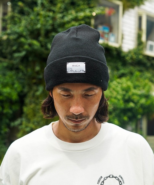 RVCA(ルーカ)の「RVCA メンズ VA X ALI BEANIE ビーニー 【2025年秋冬モデル】/ルーカニットキャップ・ビーニー(ニットキャップ/ビーニー・メンズ・ブラック・FREE)」の3枚目の写真