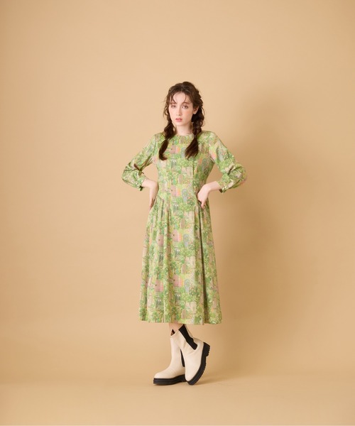 Jolly Poupee(ジョリープッペ)の「【22fabric】シークレットガーデン/ ワンピース(ワンピース・レディース・ベージュ/ネイビー・42/46)」の12枚目の写真