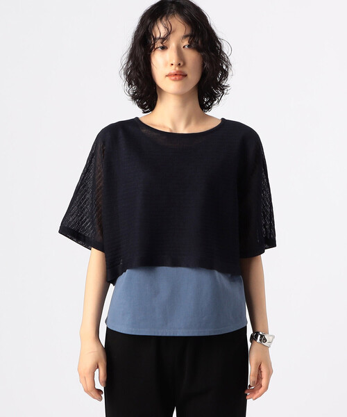 COMME CA（コムサ）の「【ツインニット】ラミーポリエステル ツインニットソー（アンサンブル・レディース・ネイビー/ライトグレー・9号）」の9枚目の写真