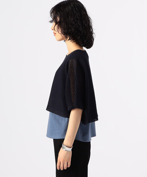 COMME CA（コムサ）の「【ツインニット】ラミーポリエステル ツインニットソー（アンサンブル・レディース・ネイビー/ライトグレー・9号）」の10枚目の写真