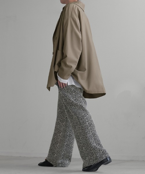 HUG.U（ハグユー）の「ジャガードワイドパンツ（その他パンツ・レディース・グレー×ホワイト/グレー/ブラック×ホワイト・L(レギュラー丈)/M(レギュラー丈)/L(トール丈)/M(トール丈)）」の15枚目の写真