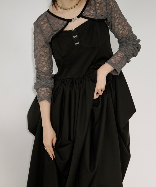 random tuck volume dress タックボリュームキャミドレス（ワンピース