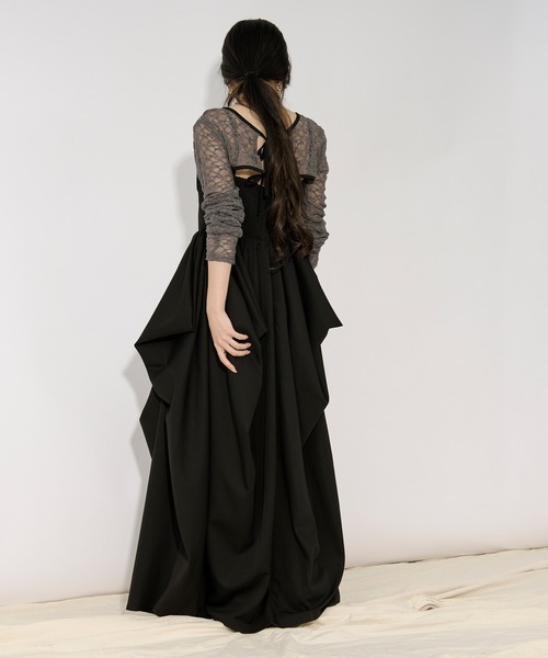 random tuck volume dress タックボリュームキャミドレス