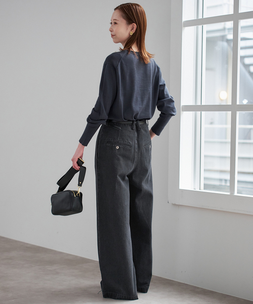 4サイズ展開》LEDENIM BLUR TUCK TROUSERデニム（デニムパンツ