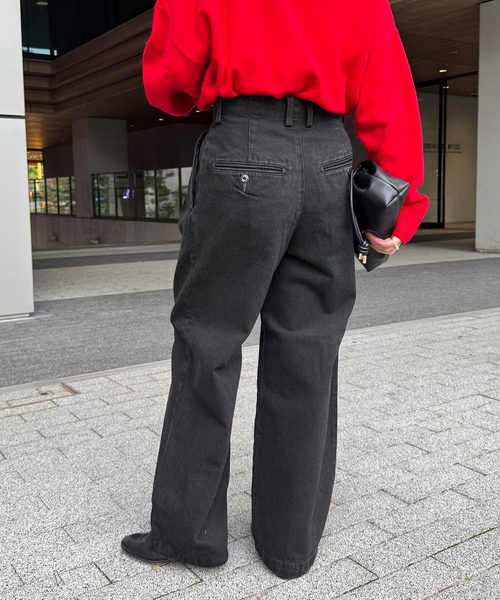 4サイズ展開》LEDENIM BLUR TUCK TROUSERデニム（デニムパンツ