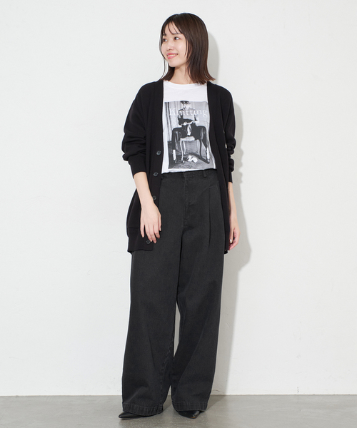 4サイズ展開》LEDENIM BLUR TUCK TROUSERデニム（デニムパンツ