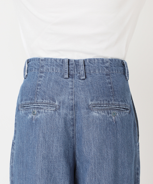 4サイズ展開》LEDENIM BLUR TUCK TROUSERデニム（デニムパンツ