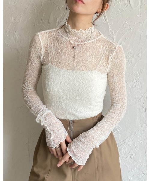 H491◾️ヘルムートラング　シアーストレッチチュール　トップス 楽天市場】トップス プルオーバー レディース シアートップス 春