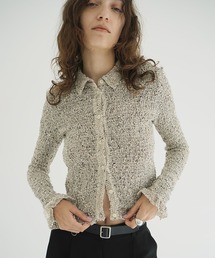 CLANE(Nl)MIX MESH GATHER SHIRT(Vc/uEX)